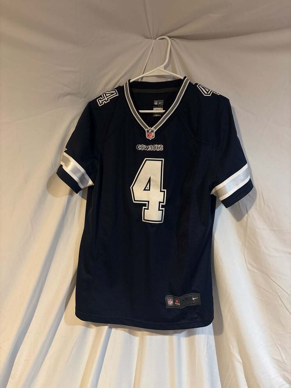 Nike NFL Dallas Cowboys Dak Prescott #4 On Field Game Jersey Navy Blue XXL